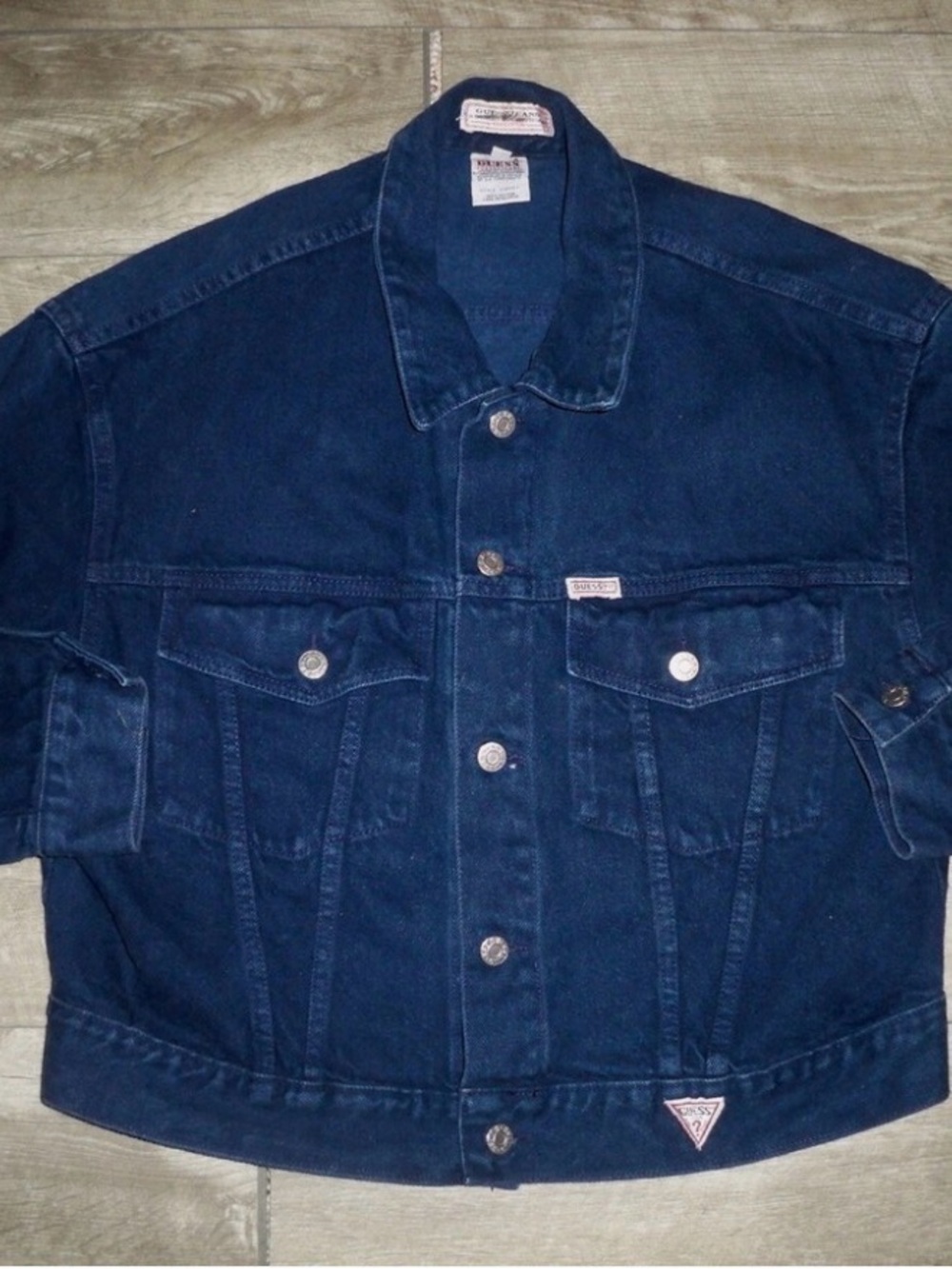 Vintage GUESS Georges Marciano Denim Jean Jacket 80s Made in USA Size Medium
